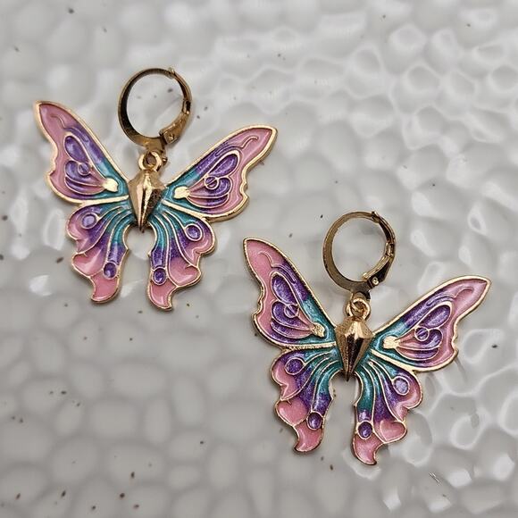 Pastel Butterfly Earrings - Picture 3 of 8